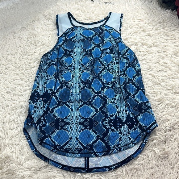 Lululemon Sculpt Tank Mini Ziggy Snake Pipe Dream Blue Sapphire Blue - Picture 1 of 4